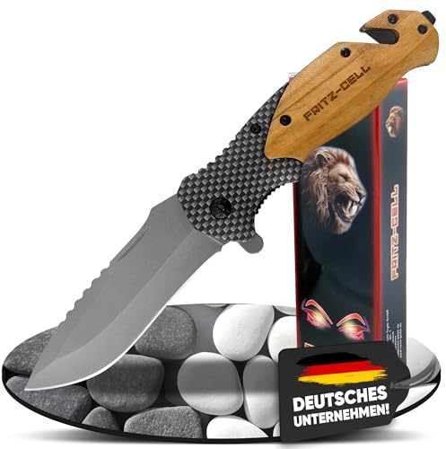 fritz-cell Klappmesser Zweihandmesser S81 mit Glasbrecher und Gurtschneider
