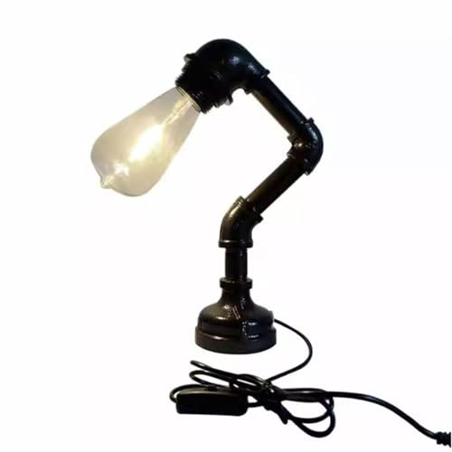 YQQZFWYH Lampada da Tavolo per tubatura per Acqua robotica Tradizionale Industriale a Vapore arrugginitura Lampada in Metallo scrivania da Comodino Illuminazione da Comodino