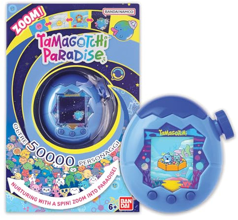 Bandai Tamagotchi Paradise Digital Pet Blue Water Shell | Evolved Electronic Pet Toy With Zooming Worlds | Tamagotchi Paradise Virtual Pets For Kids And Adults Make Fun Gifts For Girls And Boys