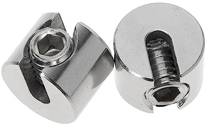 HEALSOPTHY 2stücke Stahlseil Verbinder Drahtseilklemmen Duplex Clips Drahtseilbefestigungen Kabelklemme Drahtseilschraubklemme