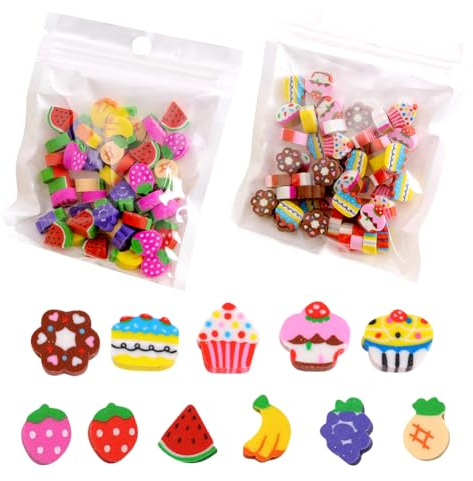 Mini Gomme da Cancellare, Gomma Piccola per Bambini, Set Gomme da Cancellare, Cancelleria per Studenti, Regali per Feste, Premi in Classe per Scuola (100 Pezzi)