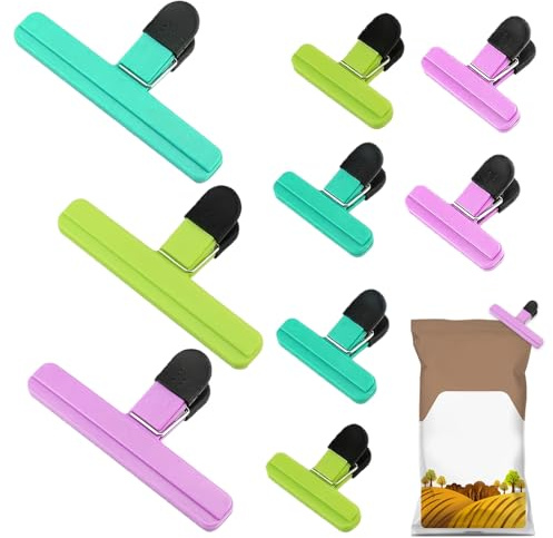 Tktouci Pinces Alimentaires | Lot de Pinces de Cuisine pour Sachets | 2 Tailles Fermeture Étanche Avec Grip Scellage - Pour Emballage Nourriture Cuisine