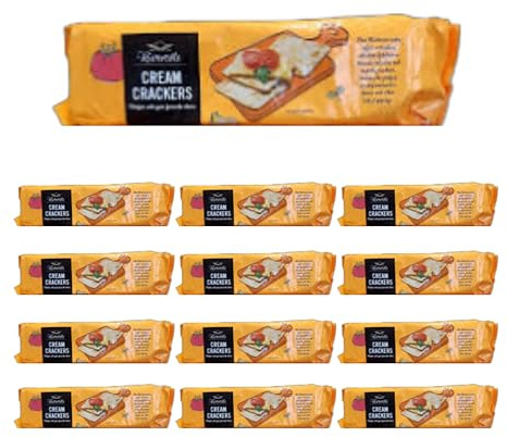 Tropical Gold Rivercote Cream Crackers 300g – Light, Crispy & Delicious Snack Biscuits – Perfect for Tea Time, Cheese Boards & Everyday Snacking (12)