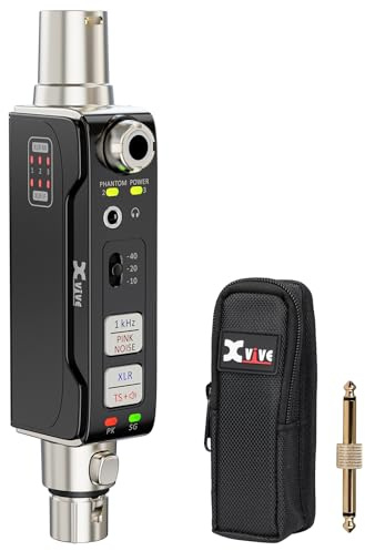 Xvive at-2 Audio Tester Pro, 5-in-1 Signal Generator (1kHz Tone & Pink Noise), XLR Cable Tester, 48V Phantom Power Checker, XLR Input Meter, Headphone/Built-in Speaker Monitor, USB-C Rechargeable