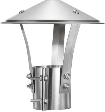 Nexarelle Round Chimney Cap (3 / 75mm, Silver) Stainless Steel Tapered Top Stove Pipe Cap Roof Exhaust Vent Cap Chimney Cover for Wood Stove Fireplace