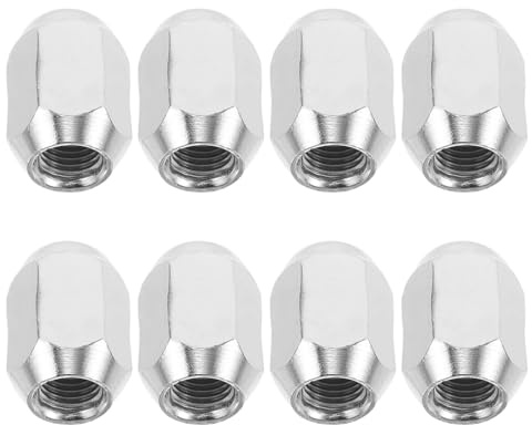 Toyvian Écrous de Roue M10*1,25 en Acier, Lot de 8 Pièces | Compatibles Jantes et Roues Auto, Finition Argentée, Usage Tout-usage par Temps Difficile