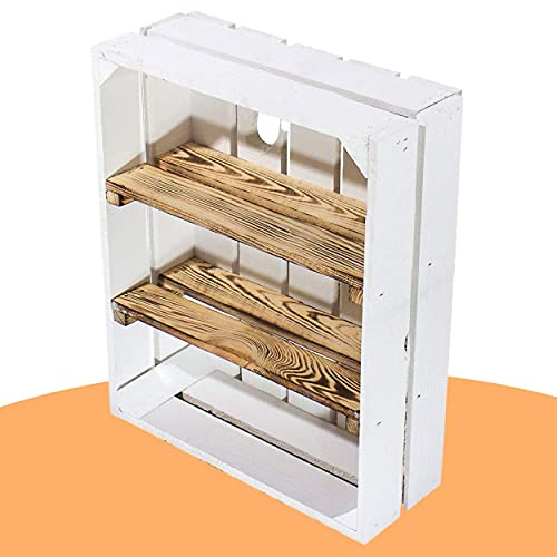 Set da pezzi bianco shabby chic portabottiglie 50 x 40 x 27 cm