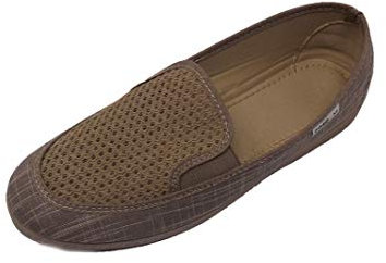 COSDAM Zapatillas/De Calle/De Hombre/De Rejilla y Lona Color: Tabaco/Suela de Goma/Cierre Elástico/Numeración 40 al 46/Fabricado en España/Talla 43