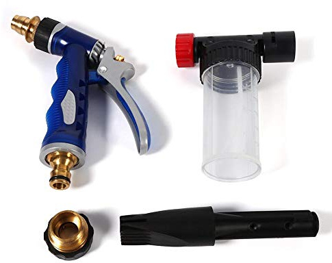 Schaumdüse Foam Gun Sprayer, 2 in 1 Schaumlanze Schaumpistole Hochdruckreiniger Auto Reinigung Foam Gun Waschen