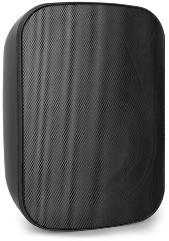 Power Dynamics BD50TB Outdoor Lautsprecher Wetterfest, 30 Watt Wandlautsprecher, 100 Volt, Innen- und Außen-Lautsprecher mit Wandhalterung für Garten, Terasse, Bar, Wohnzimmer - Schwarz