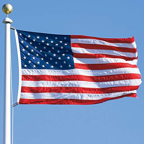 Amerikanische Flagge, 3 x 4,5 m, bestickte Sterne, genähte Streifen, Messingösen, USA-Flagge, langlebig, für den Außenbereich