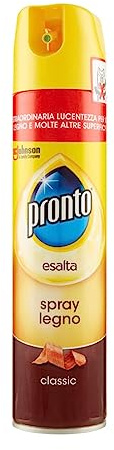 1 Stück Pronto Spray Legno Classic 300 ml, Spray zum Entfernen von Staub, Fingerabdrücken, Flecken und Markierungen von Möbeln und Holzoberflächen