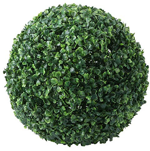Warmhm Cedar Balls Artificial Grass Ball Fake Topiary Ball Faux Boxwood Decorative Balls Hanging Grass Ball for Mall Home (36X36cm) Topiary Trees