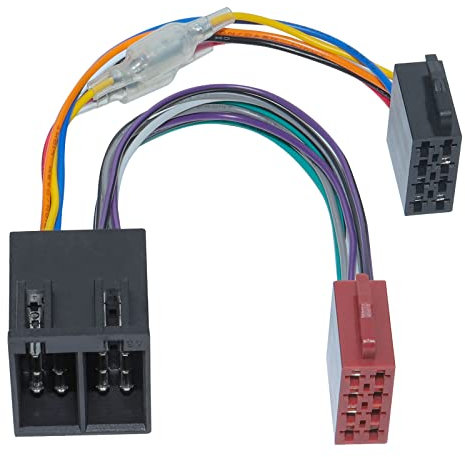 RED WOLF Autoradio ISO Adapter 16 Pin iso Stecker auf ISO Buchse Kabel 16 Pol Stecker Kompatibel mit VW Opel Astra Corsa Fiat Mercedes Renault Skoda Seat