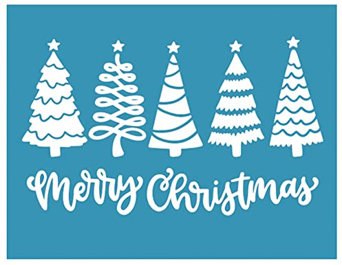 LICHENGTAI Selbstklebendes Siebdruck Schablonen Weihnachten Malschablonen Wiederverwendbar Zeichenschablonen Muster Schablonen für T-Shirt, Wand, Fußboden, Geschenkkarten, Fotoalbum, Heimdekorationen