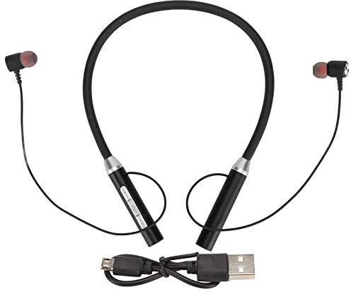Wireless Bluetooth 5.2 IPX5 Stereo Waterproof Neckband Earphones Magnetic Headphones with Enhanced Ergonomic Neckband (Black)