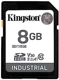 Kingston Industrial 8 GB SDHC Speicherkarte, schwarz, UHS-I U3, Class 10, V30