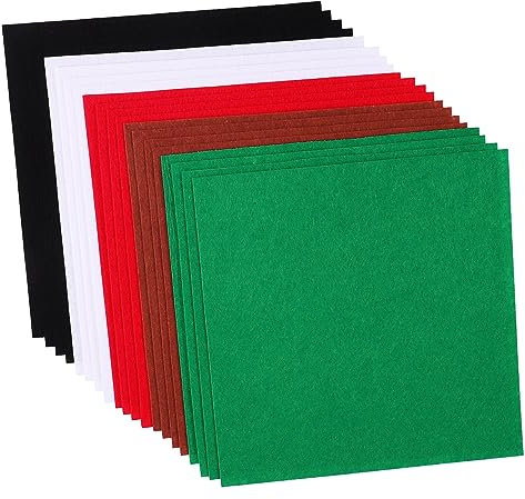 Amosfun 20stücke Bastel-filzset Teilig Bunten Farben Für -projekte Für Bastelarbeiten Und Kreative Weihnachtsdekorationen Einfach Zuzuschneiden Und Vielseitig Einsetzbar