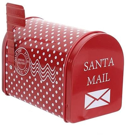 Post Box, Wall Mounted Letterbox, Letter Boxletterbox Mini Mailbox Christmas Mailbox Xmas Tree Hanging Decoration Party Postornament Supplies Box Letter Decorative Topper Cover mailbox ( Color : A )