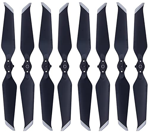 Tosiicop 4 Pairs Mavic 2 Pro/Mavic 2 Zoom Propellers Replacement Prop Blades Low Noise Quick-Release 8743F Wings for DJI Mavic 2 Pro/Mavic 2 Zoom Drone Accessories Silver Tips