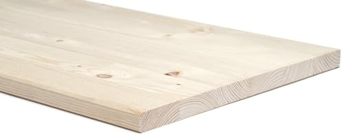 Generico Tavola Lamellare in Abete Grezzo Squadrato 100x50 cm Spessore 18 mm