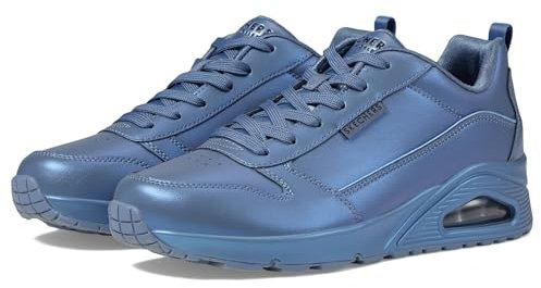 Skechers Uno Galactic Gal, Scarpe da Ginnastica Donna, Slate Duraleather/Jersey, 37 EU
