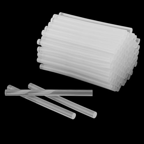HEIYUET 140 Stück 11x100mm Klarer Heißklebestift, Heißklebestifte Transparent, Heißklebepistole Sticks für Reparatur und Heißklebepistole, DIY Heimdekoration Befestigung von Drähten