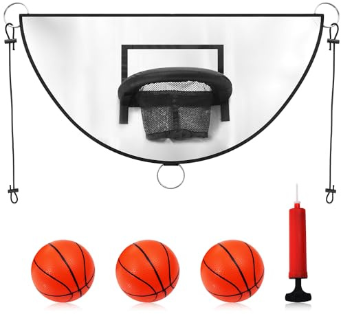 Trampolin Basketballkorb, Abreißbarer Rand zum Eintauchen Basketballkorb für Trampolin & Mini Trampolin Basketball für Basketball Liebhaber Kinder Erwachsene für Den Innen und Außenbereich