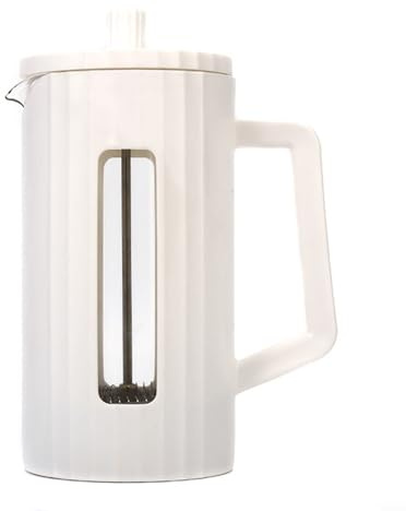 Stainless steel mesh for french press coffee Tea Maker, 1000ml, heat resistant glass (White)