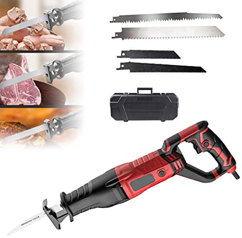 1050W Electric Bone Saw Butchers Saw for Meat - Professional Meat Saw Machine for Commercial and Home Use - Reciprocating Meat Saw with 6 Speeds