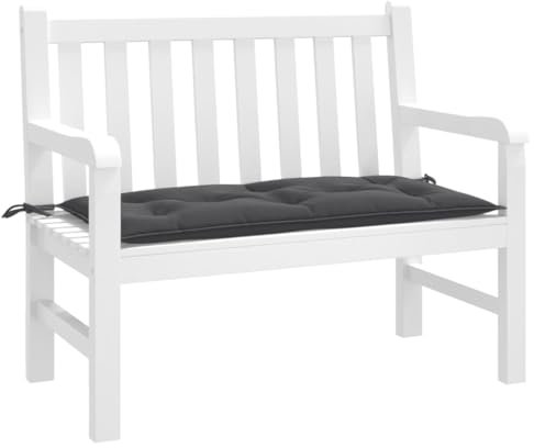 LAPOOH Gartenbank-Auflage Melange Anthrazit 100x50x7 cm Stoff, Terrassenmöbel, Wetterfeste Bank, Outdoor Bank, Parkbank, Garten Banken, Deko Bank, Gartenmöbel - 4002530