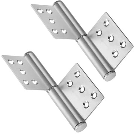 Bangbobi 2er Set Scharniere Schwerlast aus Edelstahl für Holztüren - bis zu 80 kg Tragkraft, 360 Grad Öffnungswinkel, für Tore und Gartenzäune geeignet