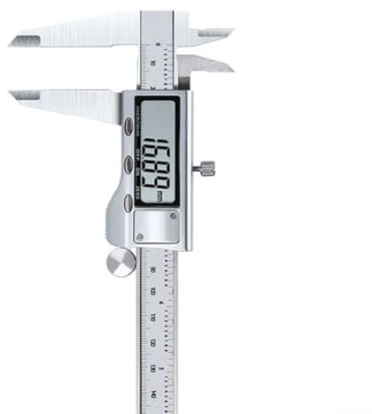 Robuster digitaler Messschieber aus Edelstahl, genaue und zuverlässige Messungen, wasserdichtes Design (0–300 mm)