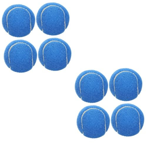 SEWOART 8 STK Haustier-Tennis Übungshund Welpenspielzeug Übungskauer für Haustiere Hundebälle werfen Interactive Dog Toys Dog chew Toy dogball Bälle für Hunde Hundezugspielzeug Gummi Blue