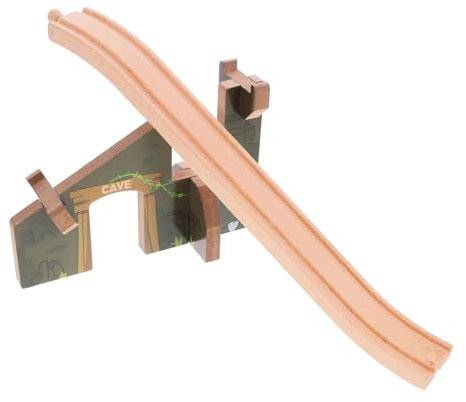 GLSTOY Holzeisenbahnbrücke Gleisbrückenspielzeug Für Holzeisenbahnszene Zubehör Holzspielzeug Für Kleine Junge Mädchen