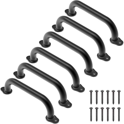 Dolibest Haltegriffe Kinder Klettergiffe Metall 30.5cm/Kürbis Schwarz