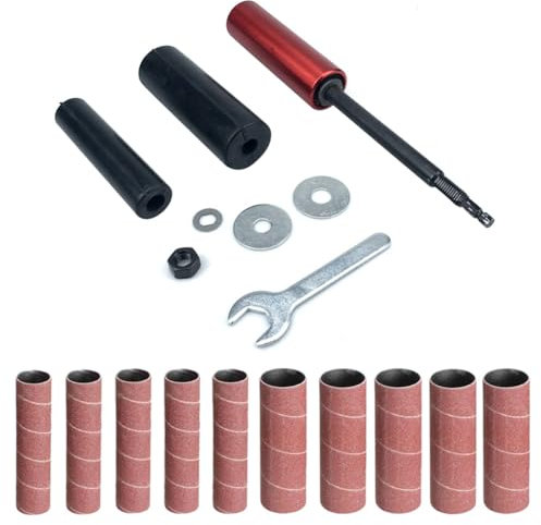 Jzoowar Tige de PonçAge PonçAge Bois MéTal Plastique Verre Pierre Mini Ponceuse à Bande Perceuse éLectrique Lithium Perceuse éLectrique Conversion