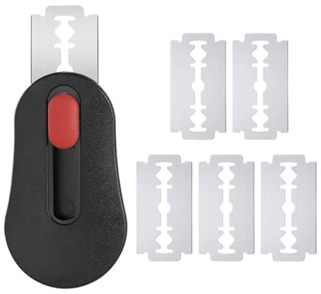 Bäckermesser,Brotmesser Mit 5 Rasierklingen,Baguettemesser Teig Rasiermesser,Brot Bäcker Cutter,Tragbarer Brotklinge Brotzeitmesser Teigritzmesser Brot Backen Zubehör Für Brot Und Brötchen,7x4cm
