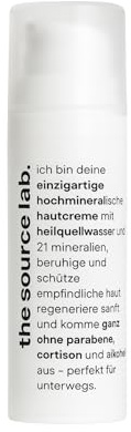 Quellmed Crema per pelle sensibile, 15 ml, misura da viaggio, con acqua di sorgente curativa e burro di karitè