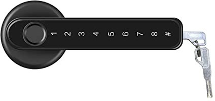 Serrure de porte intelligente à empreinte digitale et mot de passe - Serrure de porte ouverte gauche-droite - Serrure de porte d'entrée sans clé pour porte intérieure de maison, chambre à coucher