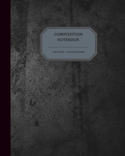 Ash & Ink: Grunge Dark Academia Journal Notebook – 8x10” – 100 College Ruled Pages – Grey and Black Vintage Aesthetic – Ideal for Writers, Artists & Thoughtful Minds