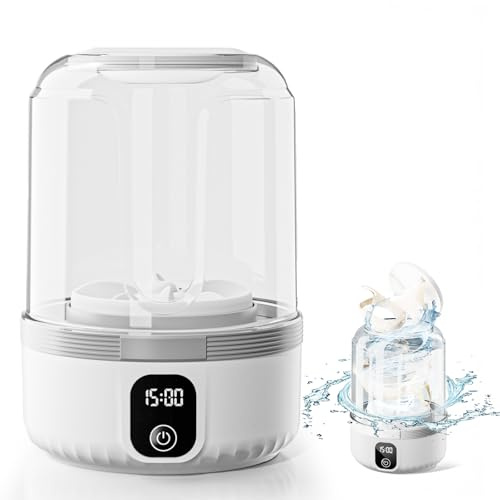 scbestuygo Mini machine à laver portable, rechargeable pour sous-vêtements, chaussettes, voyage, camping, petits vêtements et pinceaux de maquillage, usage domestique