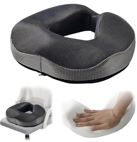 Kingbar Hämorrhoiden Sitzkissen, Memory-Schaum-Sitzring, Anti-Dekubitus Sitzkissen, Donut Kissen, Entlastet Das Steißbein, Ideal Für Den Einsatz Zu Hause, Im Büro, D