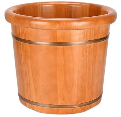 AMYSTY Bain De Pied Spa Seau De Bain De Pieds en Bois Seau De Sauna Seau De Trempage des Pieds Baignoires De Bain De Pieds Faites À La Main Baril De Relaxation des Pieds Bassine Pied Pediluve