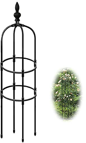 Recinzione da giardino per piante rampicanti, traliccio obelisco, traliccio per piante in vaso, traliccio anteriore, diametro 32 cm, diametro 32 cm, altezza 90 cm