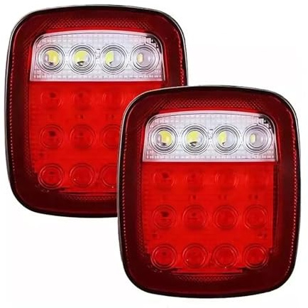 Gruppo Ottico Posteriore LED Per Jeep Per YJ JK CJ Per Camion Rimorchio LED Stop Coda Indicatore Di Direzione Retromarcia Freno Luci Di Ingombro Lampade Fanale Posteriore