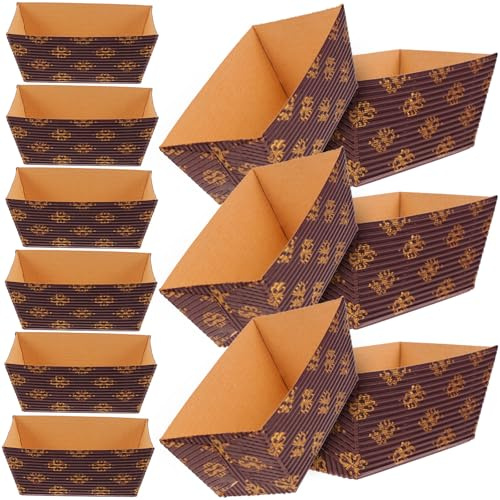 CATIEBYE Stampi per Plumcake in Carta Antiolio 25 Pezzi, Teglie per Dolci Resistenti Alte Temperature 80x40x40mm, Pirottini Usa e Getta per Panetteria e Feste