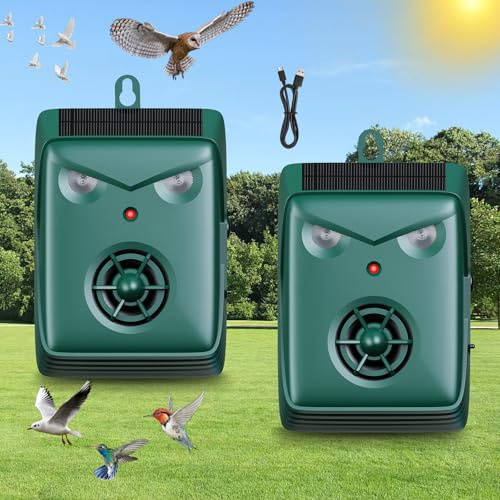 2026 Upgraded Ultraschall Abwehr mit Solarbetrieb,Katzenschreck für Garten, Marderschreck Auto,IP54 Wasserdicht,Effektive Katzenabwehr gegen Hunde, Vögel, Waschbären, Marderschreck, 2 Pack