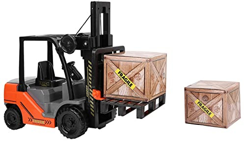 Chiyyak Klift Giocattolo Carrello Elevatore con Pallet 28×18×12:12 Scala Carrelli Elevatori Giocattolo Modello Inerzia Carrelli Elevatori Regalo con Pallet Scatola Carrello Elevatore con