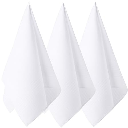 Family Bedding B075434Q9R - Fazzoletto da donna, in cotone, 28 x 28 cm, 12 pezzi, colore: Bianco